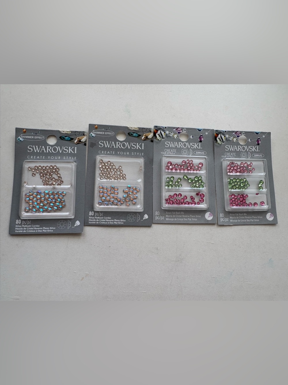 Swarovski Crystal Flatback Rhinestone Packs - Mixed Colors